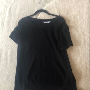 Black woven everlane basic top